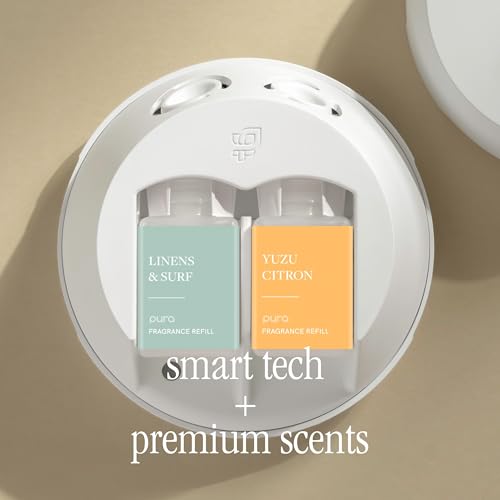 Pura - Smart Home Fragrance Device Starter Set - Pura 4 - Scent Diffuser for Home - Includes Fragrance Aroma Diffuser - Square Box, Linens & Surf and Yuzu Citron Scent Refills - Thumbnail 7