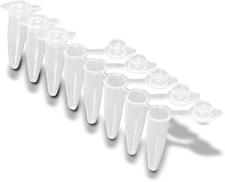 ProAmp™ 0.2mL 8-Strip PCR Tubes w/Caps (0.2ml, Attached Individual Dome Caps)