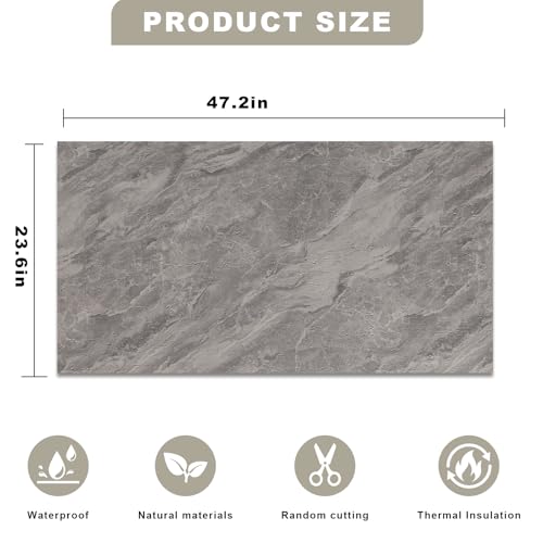 3D Wall Panels - 4PCS 47.2"x23.6" Faux Stone Wall Covering - MCM Modified Clay Material for Home Art, Accent Brick, Modern Exterior/Interior Decoration, Covering 31 sq.ft TV#2 by NAMAII - Image 2