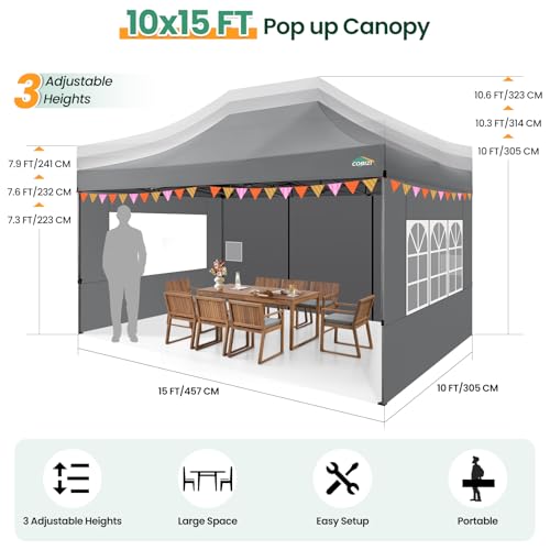 COBIZI 10x15 Heavy Duty Canopy