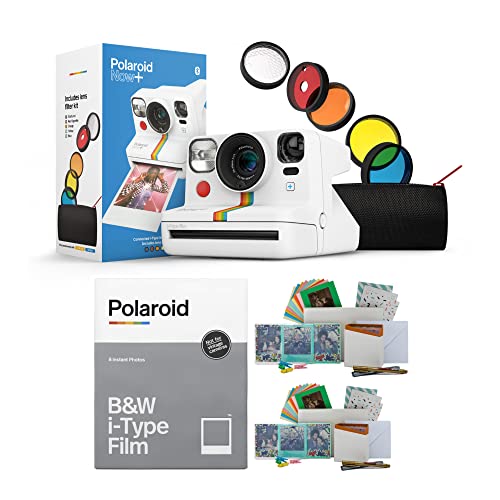 Polaroid Now+ Instant Film Camera (White) Bundle