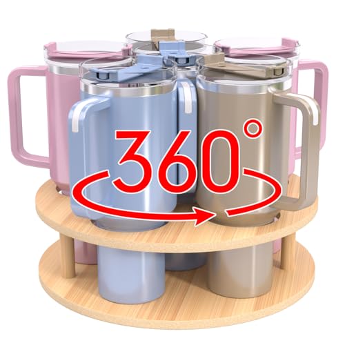 Rotatable Cup Holder for Stanley - Water Bottle Organizer for 40/30/20/14 oz Tumblers - Stylish Kitchen Storage Solution