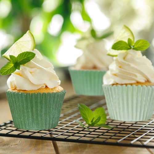 Whaline 300Pcs Sage Green Cupcake Liners Gradient Green Baking Cups Cupcake Wrappers for Wedding Bridal Baby Shower Birthday Party Decor by Whaline - Image 6