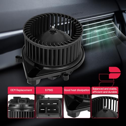 Image of BDFHYK AC Heater Blower Motor Fan 75056 Compatible with Audi 2003-2008 A4, 2003-2008 A4 Quattro, 2004-2009 S4, 2007-2008 RS4,HVAC Blower Motor Assembly Replacement for 8E1820021 698813 PM4088