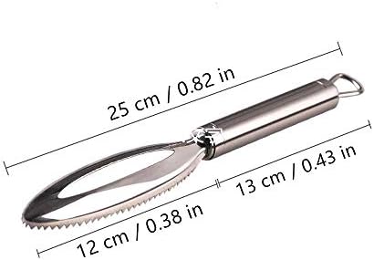 Fish Scale Removerhomeey 304 Stainless Steel Fish Scale Scraper, Ergonomic Handle Design for Fast Scales Peeling
