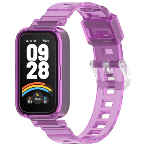 Tyogeephy Compatible con Correa Xiaomi Smart Band 9 Active/Redmi band 3, Correa de silicona suave ajustable deportiva de repuesto