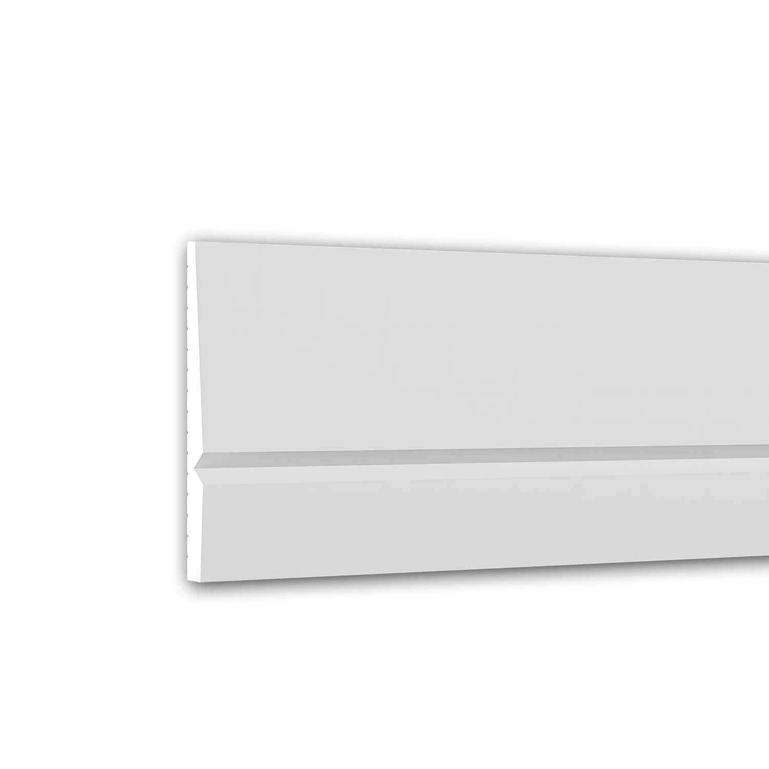 Plinthe XPS Profhome 653806 revêtement mural blanc 200cm moulure polystyrène