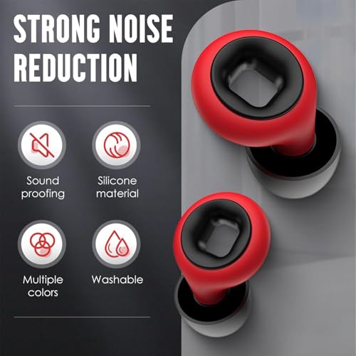 Ohrstöpsel zum Schlafen,Wiederverwendbare Silikon-ohrstöpsel,Artevive Moto Earplugs-27 Db,Silikon Ohrstöpsel zum Schlafen, Reisen, Konzentrieren, Reisen, Geräuschempfindlichkeit