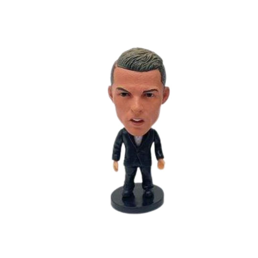 Mayatra's Football Player Figure – Ronaldo Black Edition 10 cm – Premium Sports Action Figure for Fans, Kids & Collectors – Detailed Design, Ideal for Display & Gifting