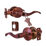 CONSTRUCTOR Prelude Entry Lever Door Lock Handle Set Antique Copper Finish CON-PRE-AC-ET
