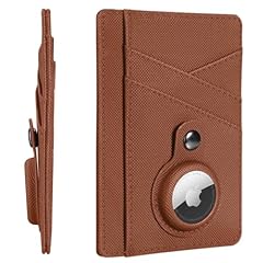 with AirTag Holder-Dark Brown
