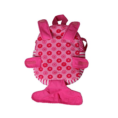 Baby Whitney Pink Daisy Patchwork Plush Velour Doll Carrier Toy Backpack (Small - Recommended Up To 13" Doll) #TOP1