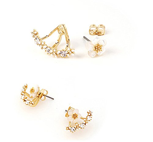 Preisvergleich Produktbild Cosanter Rosegold Silber Ohrringe kleine Gänseblümchen Blumen hängenden Ohrringe antiallergischen Ohrstecker Schmuck