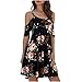 Produktbild Sommerkleid für Damen, modisch, lässig, schulterfrei, sexy, Partykleid, kurz, schwarz, Medium