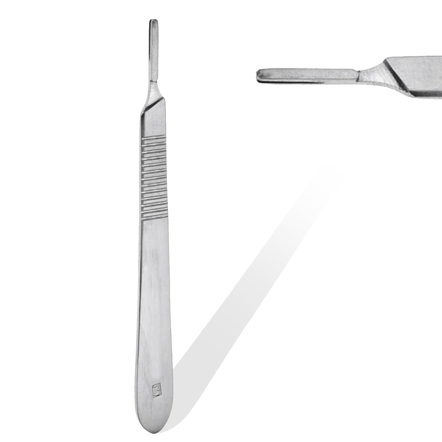 1 Stainless Steel Scalpel Knife Handle #3 With 20 Sterile Scalpel Blades #12 & #15 (Pc Brand)