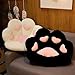 Ditucu Cat Paw Cushion Kawaii Chair Cushions 31.4 x 27.5 inch Cute Stuff Heart-Shaped Seat Pad Comfy Lazy Sofa Office Floor Pillow for Gaming Chairs Room Decor Black