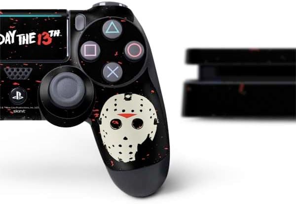 Skinit Decal Gaming Skin Compatible with PS4 Slim Bundle - Officially Licensed Warner Bros Friday The 13th Friday The 13th Design