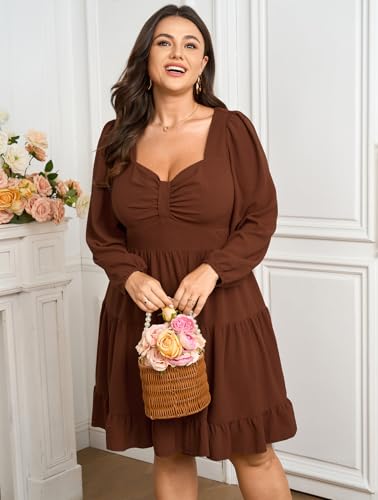 Image of SCOMCHIC Women's Plus Size Cocktail Mini Short Dress
