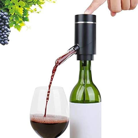 Electric Wine Aerator, Wine Decanter Pump Dispenser Gifts Set, Automatic Wine Aerator Pourer Spout. Smart Wine Decanter. Wine Dispenser Pump, Best Gift for Wine Lovers or Own Use (Matte Black) Cover
