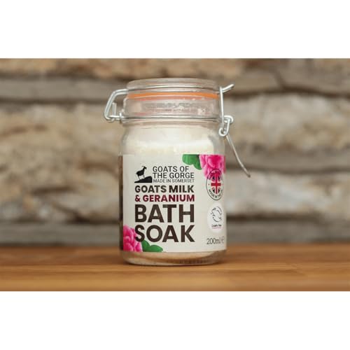 Goats of The Gorge Milk & Geranium Bath Soak - Luxurious Body Care with Goat Milk & Geranium - Enriched with Natural Ingredients for a Relaxing and Rejuvenating Bath Experience