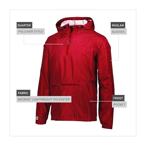 Holloway Sportswear Range Packable Pullover M Scarlet3