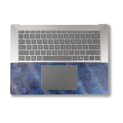 Image of Glossy Glitter Laptop Skin Compatible with Surface Laptop 7 15 inch (2024) - Blue Ice - Premium 3M Vinyl Protective Wrap Decal Cover - Easy to Apply | Crafted in The USA by MightySkins