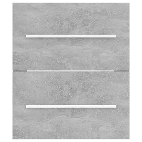 Mueble de lavabo moderno gris para baños pequeños 5