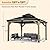 Aoodor 12 x 12 ft. Wood Gazebo,Outdoor Upgrade Cedar Wooden Frame Gazebo with 2-Tier Galvanized Steel Roof, for Patio Backyard Deck and Lawns - Light Grey