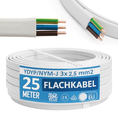 BM Electric YDYp NYM-J Cable de instalación plano 3 ×