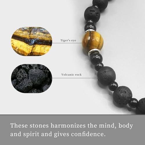 Volcanic stone rosary beads catholic for men,Rosary Necklace for men with medal & cross,Handmade black stone Beads St.Benedict Rosary Cross Necklace Catholic Gifts3