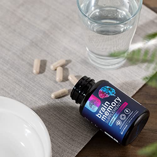 Brain Supplements For Memory And Focus - Nootropic Brain Booster Vitamins Supplement To Support Focus, Clarity, Energy, Concentration Support - Bacopa Monnieri, Dmae, Phosphatidylserine - 60 Pills #TOP7