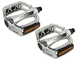 Alta VP-565 Bicycle Alloy Pedals, Multiple Color & Sizes. (Chrome, 9/16')