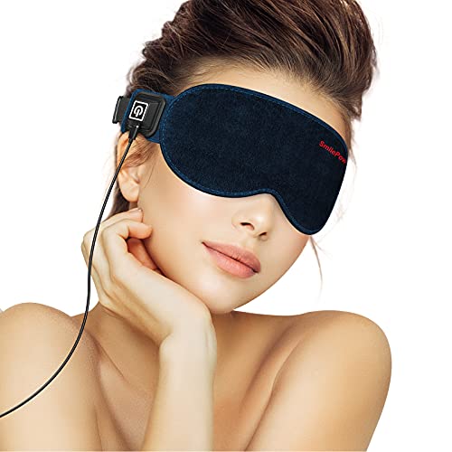 Heated Eye Mask Electric Sleep USB Eye Mask for Stye Dry Eyes and Blepharitis with Temperature Warm Therapy to Unclog Glands Relieve Tired Eyes, Puffy Eyes, MGD and Dark Circle Without Battery Inside