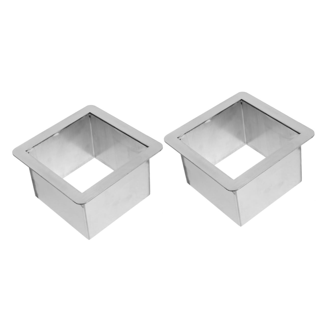2pcs Square Desk Grommet Kitchen Countertop Trash Chute Grommets Stainless Steel for Clean Space