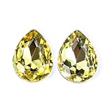 Potomac Crystal Pear Drop Stones - Jonquil 13x18mm | Pack of 2