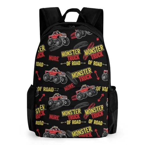 Sturdy Multipurpose Dual Shoulder Bag for Gym and Outdoor Activities, Monster Truck, Travel Hiking Daypack