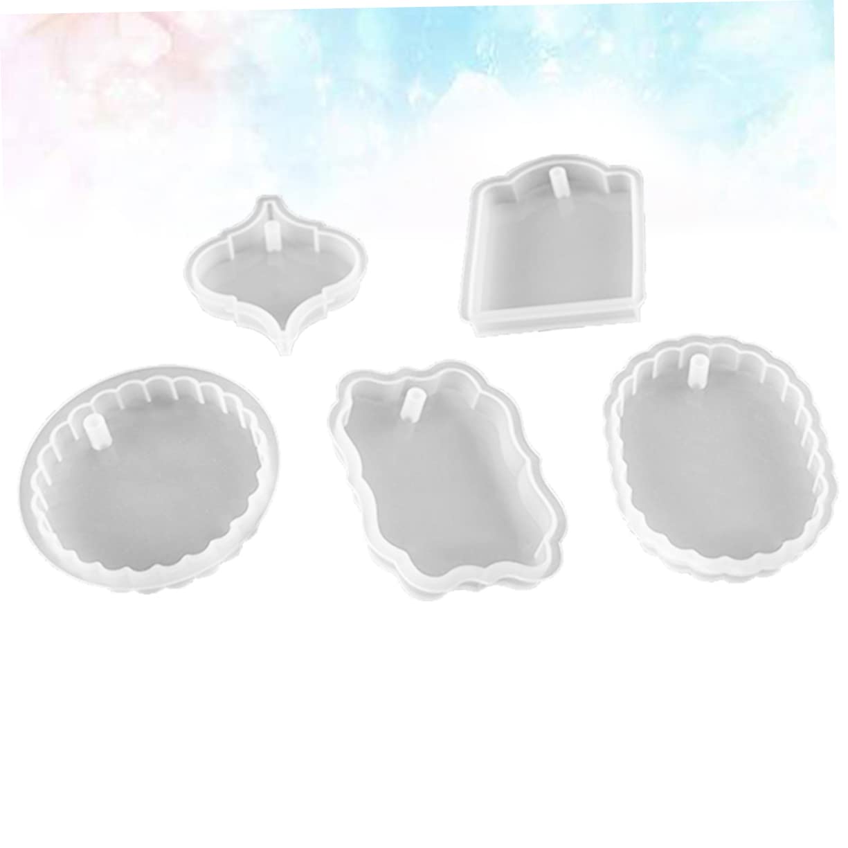 Lurrose 3 Set Di Per Gioielli Kit Di Per Modelli in Silicone Epossidico Per Decorazioni Stampo Per Cartellino 5 Pezzi*3