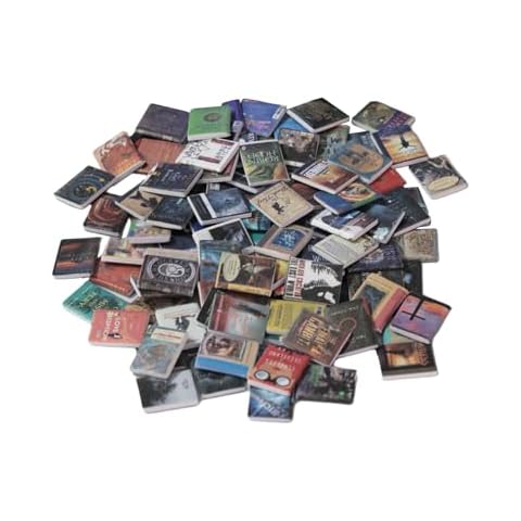 GUANGLU 200pcs Miniature Books Model Doll House Accessories, Non-Repeating Miniature Books Library Bookshelf Fillers Books Doll House Decoration Cover