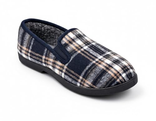 OZABI -Charentaises Homme – Pantoufles Chaudes Antidérapantes Confort Quotidien- K88R9 MARINE- 43