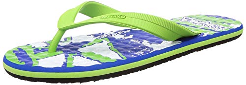 Image of BAHAMAS Men's BH0028S N. Blue Fl. Green Flip Flops 11 (BH0028SNBFG0011)