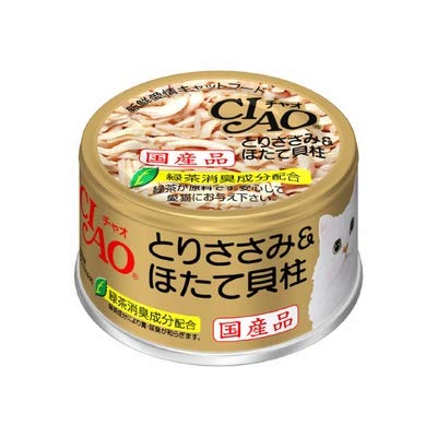 Amazon | チャオ ホワイティ とりささみ＆ほたて貝柱 85g×24缶
