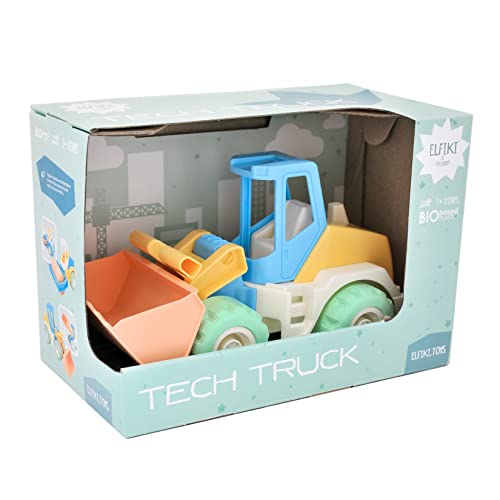 ELFIKI Auto,Radlader Spielzeug, Biospielzeug, TECH Truck, Bio Kunststoff, Kinderspielzeug, Sandspielzeug für Innen und Außen, Spielzeug für Kinder ab 1 Jahr