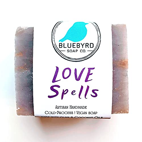 Bluebyrd Soap Co. Lovespell Women’s Scented Soap Bar | Sweet Fruity & Floral Scented Soap For Women | Quality Handmade Artisanal Hand & Body Wash For Women | Vegan Soap Made With Kaolin Clay For Oily Skin, Acne, & Damaged Skin Repair (Love) #TOP18