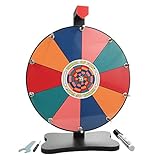 Whirl of Fun 12 Inch Prize Wheel - Spinning Wheel for Prizes with Stand, 10 Color Slots, Customize E