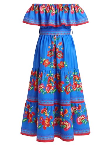 Vestido tradicional mexicano para niña 5-6 años miniatura 3