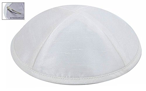 Image of Zion Judaica Deluxe Raw Silk Kippot Bulk Packs or Single Kippah Includes Free Clips