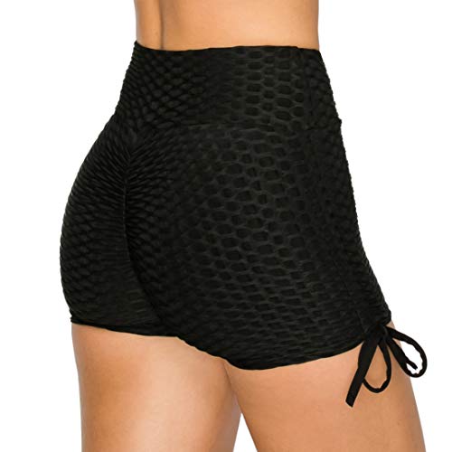 Image of ALWAYS Women's Honeycomb Compression Shorts - High Waist Slimming Butt Lift Textured Workout Shorts