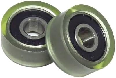 1pcs 6x20.5x8.5 mm PU Coated Rollers with 606 Bearing PU60620.5-8.5 OD 20 mm Air Conditioning Repair Replacement Wheels CEGQOXSH(PU62420-5 4x20x5mm)