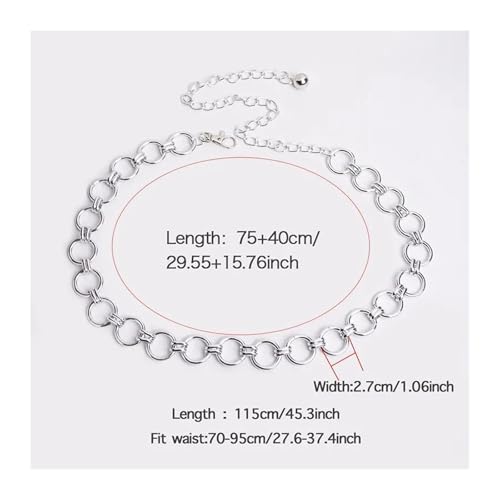 Girls Decorative Waist Chain Skirt Belt Line Matching Plaid Dress Summer Student Versatile Waist Belt3