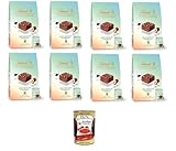 Bag Choco Wafer Haselnüsse Knusprige Milchpralinen mit Haselnuss und Gianduja, einzeln verpackt 8x135g+ Italian Gourmet polpa 400g